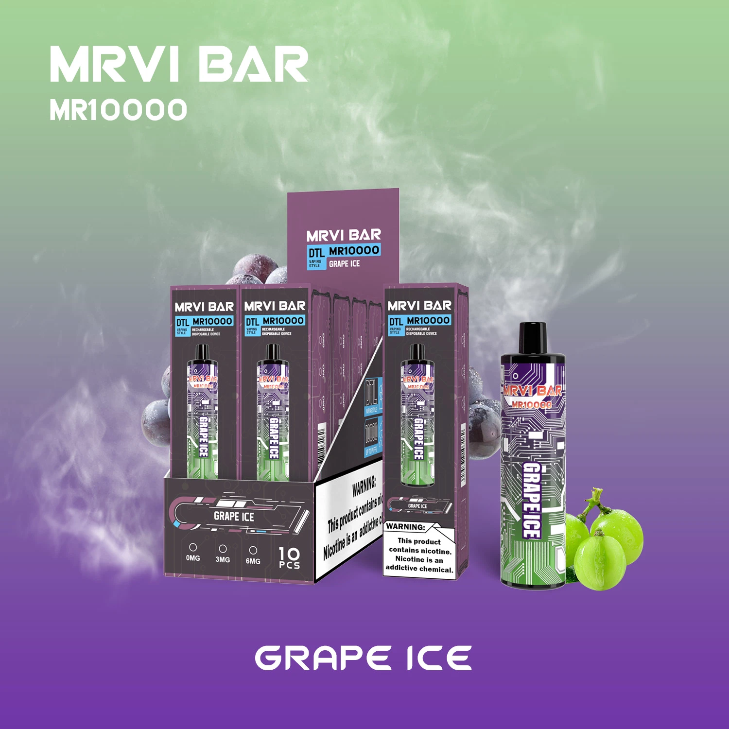 2023 tout nouveau module de commande de débit d'air ODM E de cigarettes Mrvi Bar. 10000 cache-pied 10 000 V à usage unique pour le style de bondissant DTL