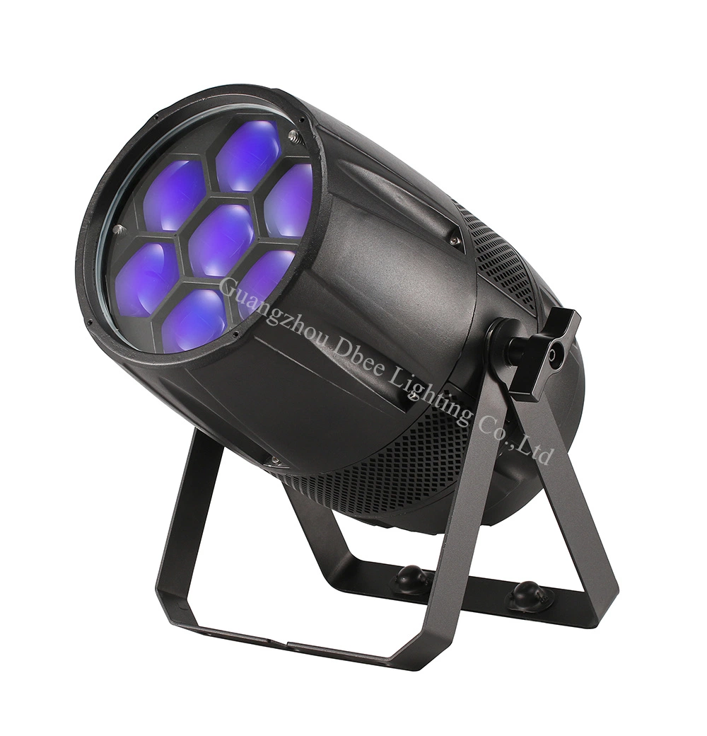 Оптовый RGBW Rainbow Effect 7X40W COB DMX LED DJ PAR Может Stage Light водонепроницаемый Zoom PAR может стирать свет