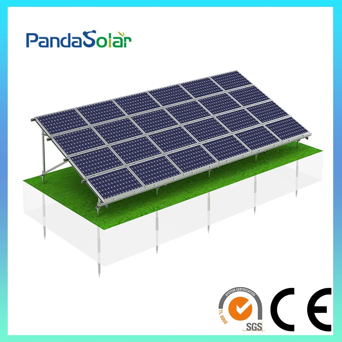 Factory Price Zn Al Mg Coated Steel Ground Solar Bracket Structure System