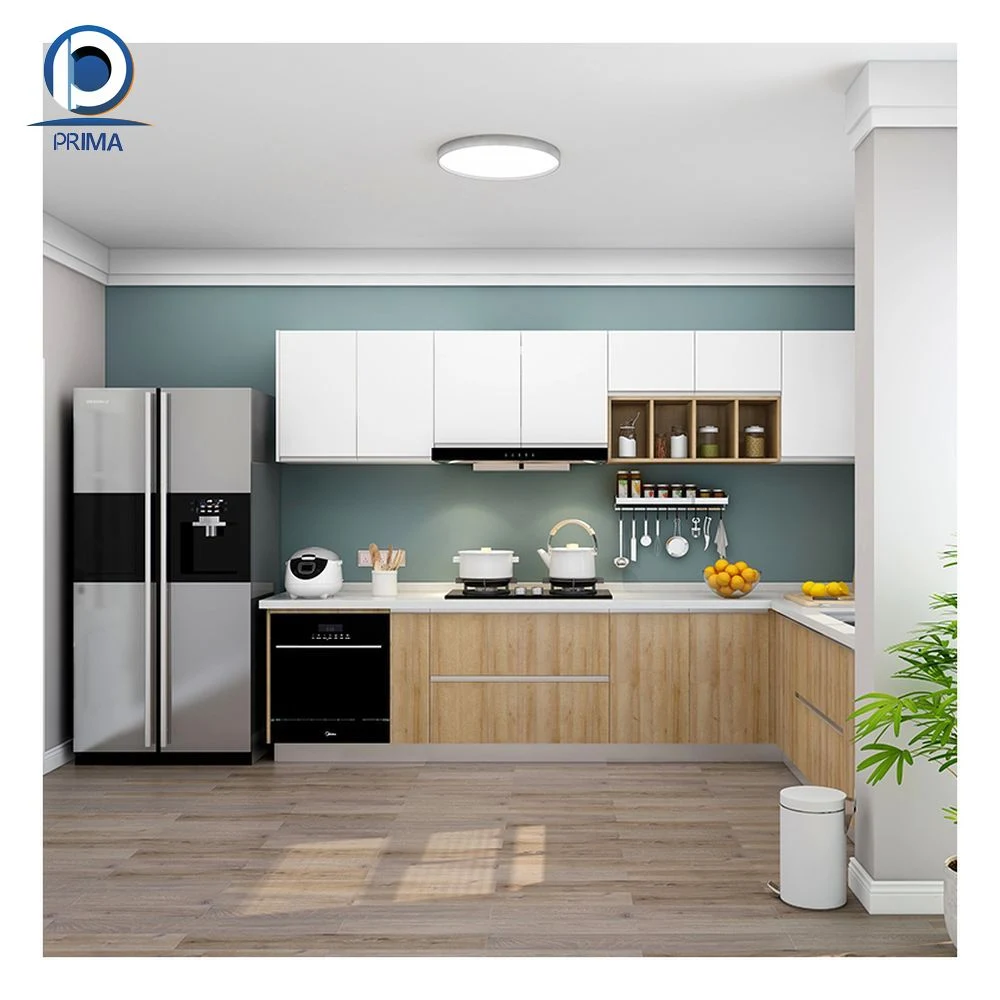 Elementos de armário de cozinha móveis domésticos mobiliário moderno e brilhante de alta armário de cozinha de madeira