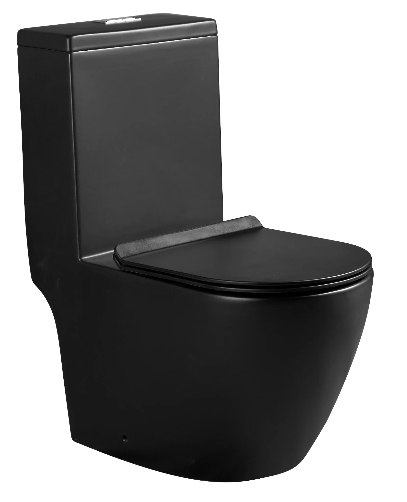 Diseño moderno cuarto de baño Wc Sanitaryware lavado negro mate One-Piece wc