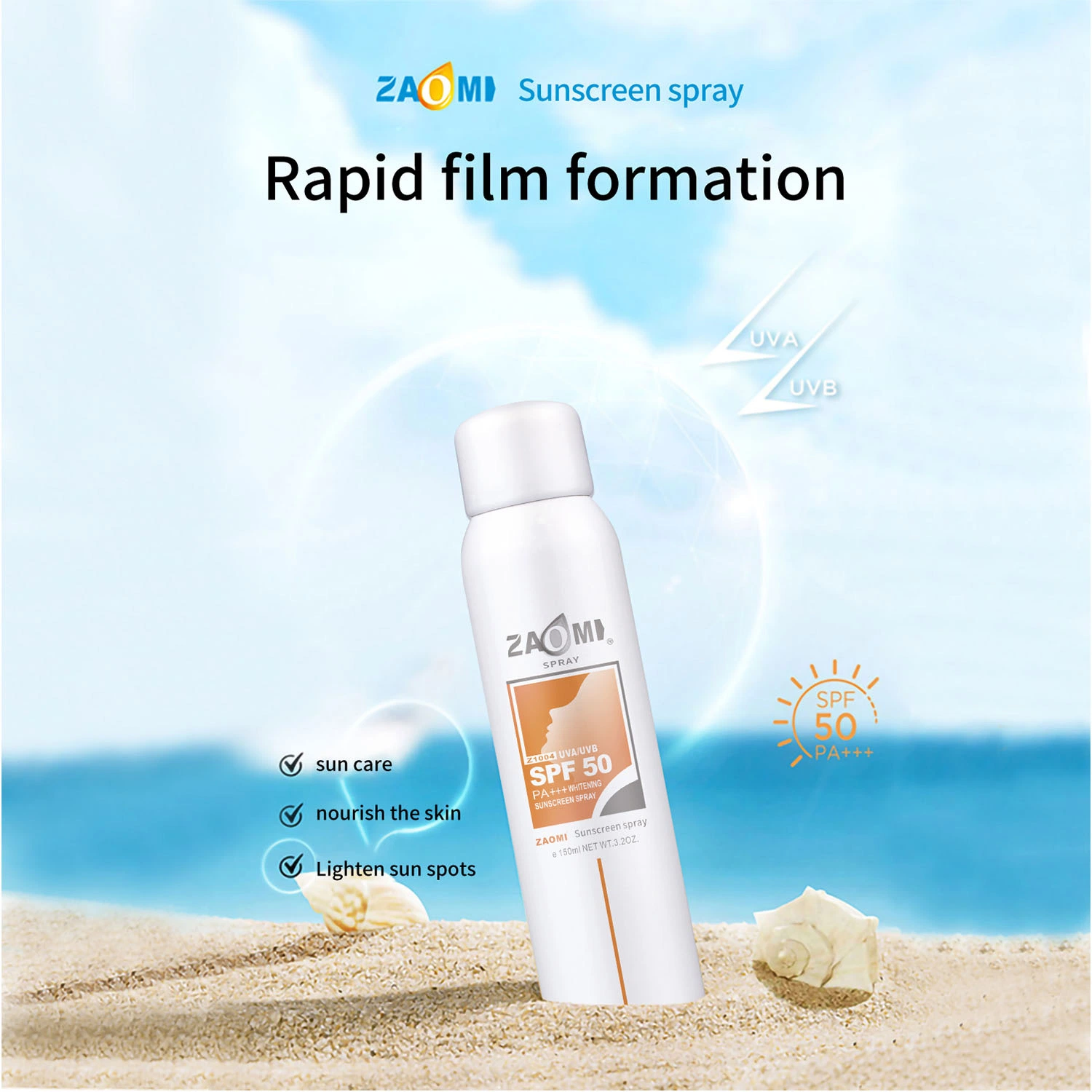 Factory Customized Sun Protection Spray Wholesale/Supplier Sunblock Spray SPF 50 Body Sunscreen Spray for Face