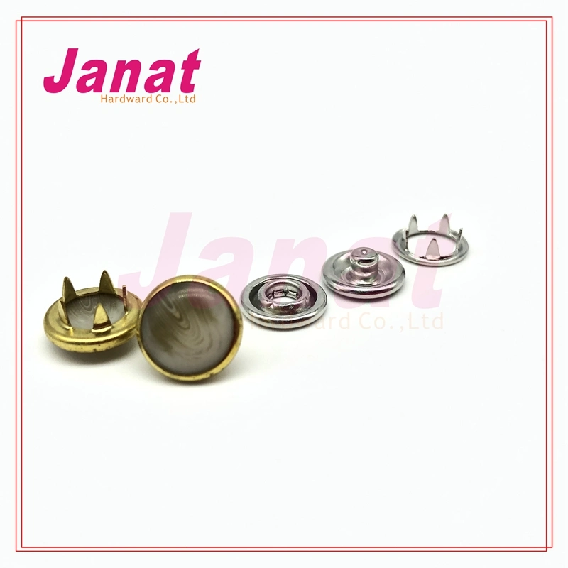 Metal Horn Pearl Snap Button for Garments