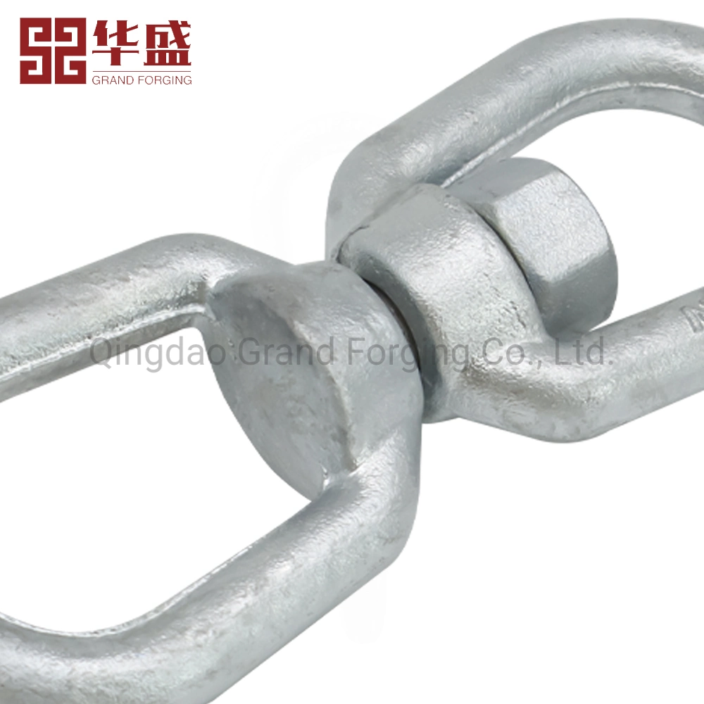 Qingdao Forging Factory High quality/High cost performance  Hot Galvanized G402 Us Type Carbon/Alloy Steel Connecting Rigging Swivel Ring Drop Hot Forging Swivel Ring Sling Ring