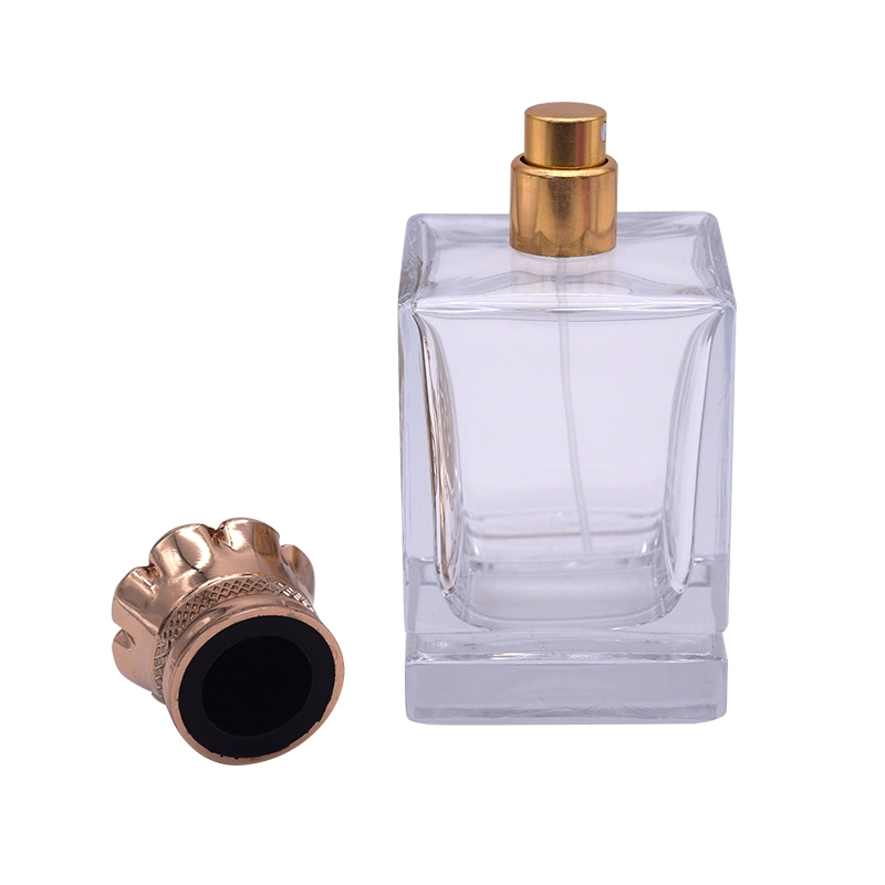 Manufacture Customized Wholesale/Supplier Unique Shape Perfume Glass Bottle with Special Lid