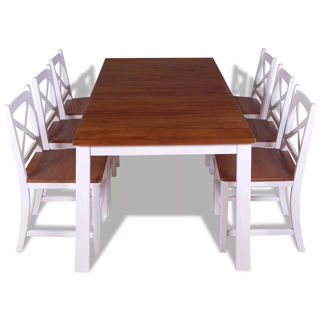 Solid Pine Wood Table and Chairs Set Modern Style Dining Sets