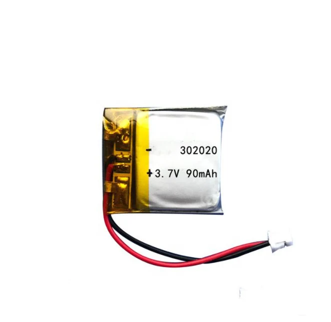 Hot Sell Rechargeable Lithium Polymer Battery 3.7V 90mAh 302020 Battery Pack