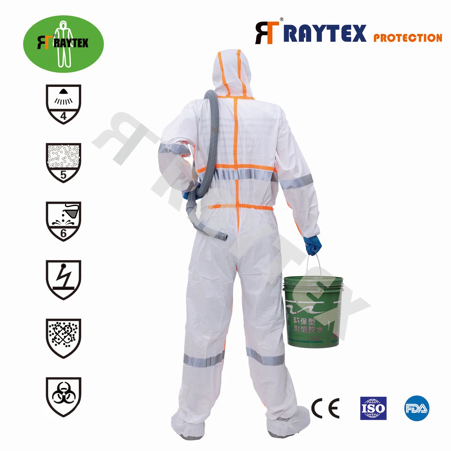 Microporous Workwear with Knitted Cuff Disposable Microporous Workwear