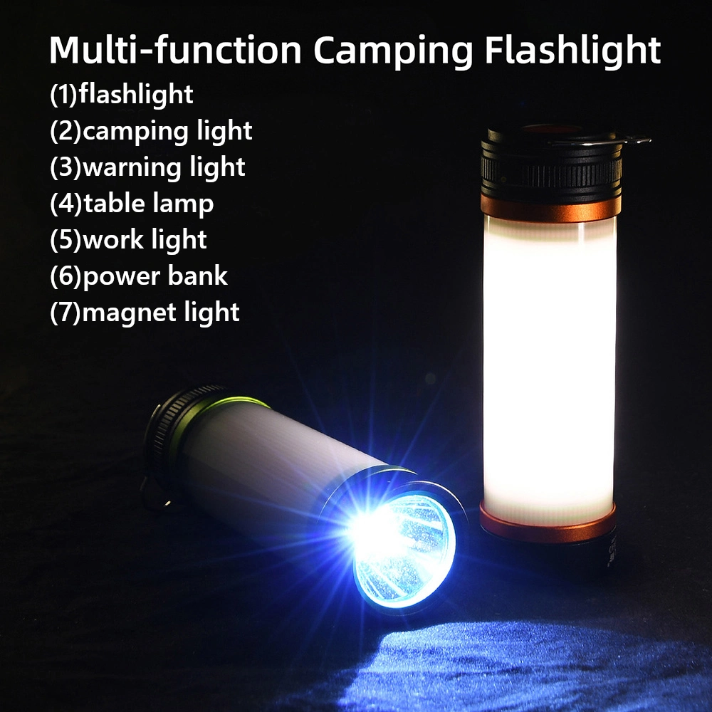 Outdoor Waterproof Rechargeable LED Camping Working Flashing Emergency Warning Tent Light Lamp Short Model