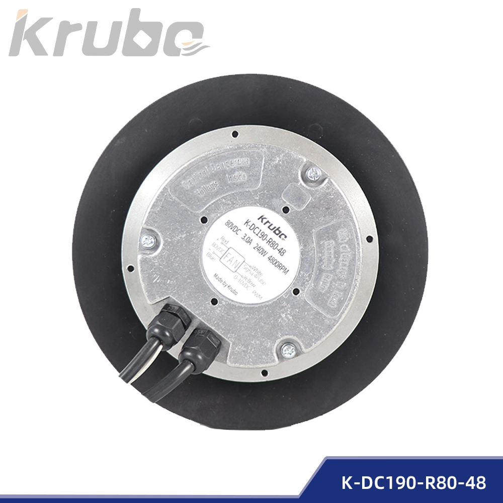 Krubo 80V DC Backward Centrifugal Fan for Rail Transit Transportation Industry (K-DC190-R80-48)