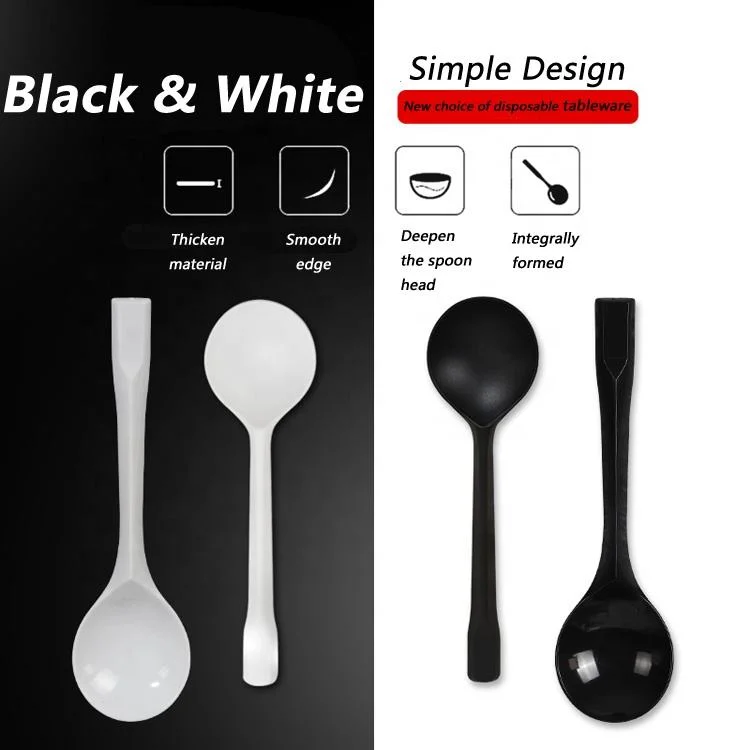 Biodegradable Disposable Plastic Cutlery Serving Spoon PS Spoon