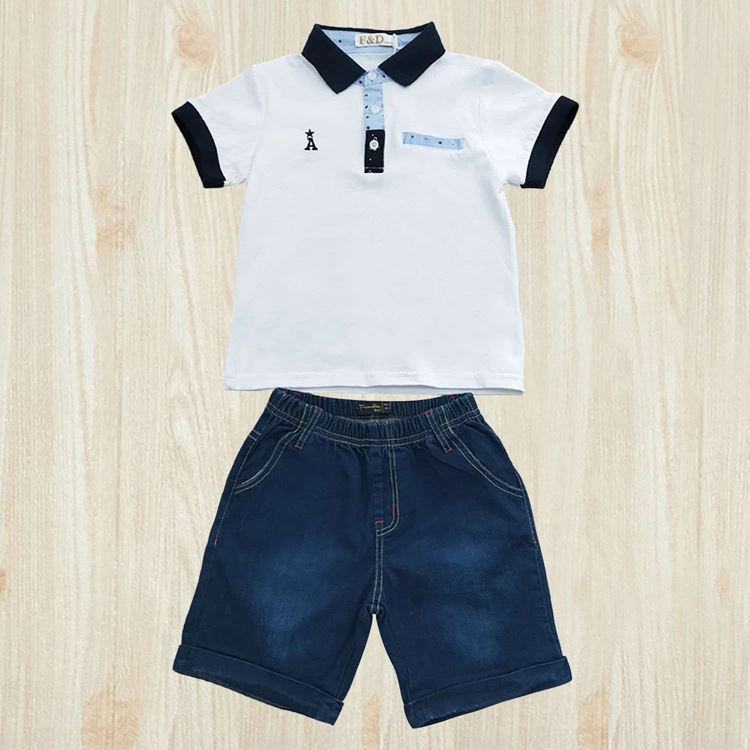 Summer Cotton Suit Short Sleeve Polo Shirt New in 2020 Children