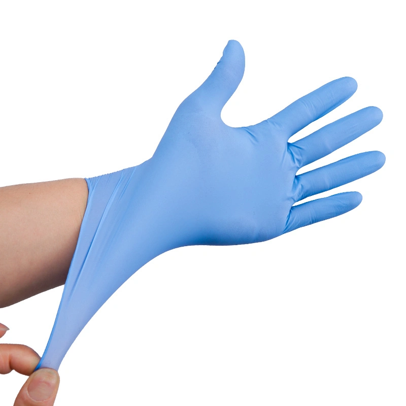 Powdered and Powder Free Household Disposable Nitrile Exam Gloves