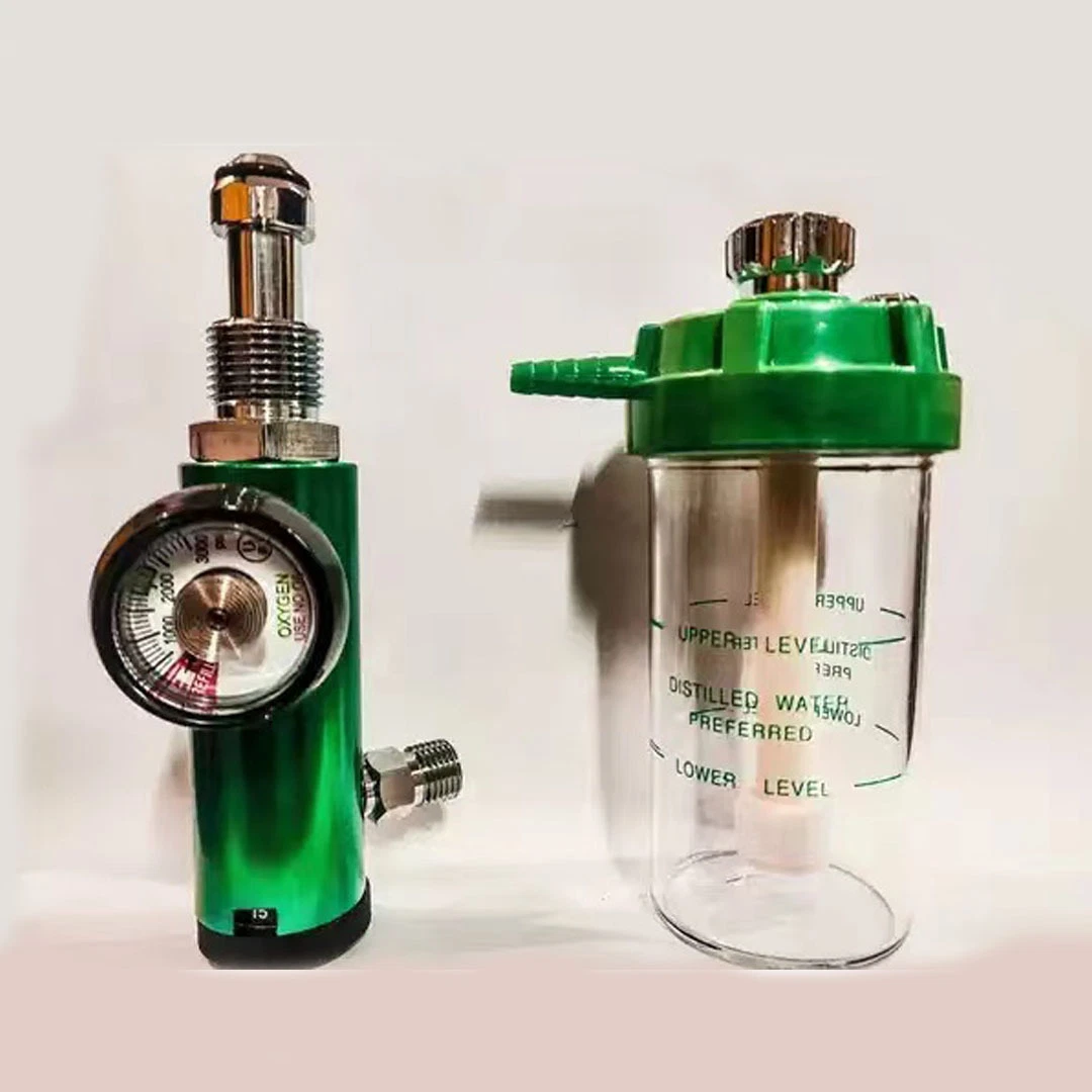 Le débitmètre d'oxygène avec bouteille d'humidificateur