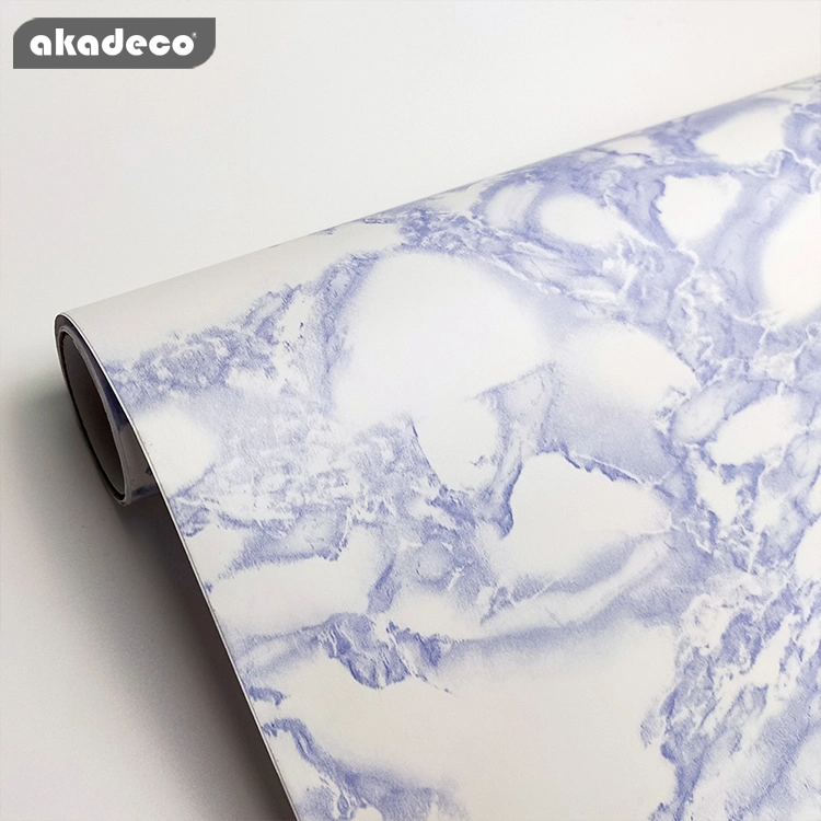 Akadeco Professional Seamless Fit Advanced Fashion 2D Exquisite Imitation Marble Sticker PVC Waterproof Wallpaper