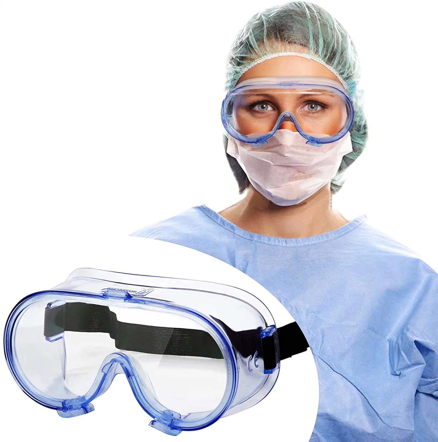 Protective Face Shield Medical Goggles Anti-Fog Manufacture Approved CE/FDA