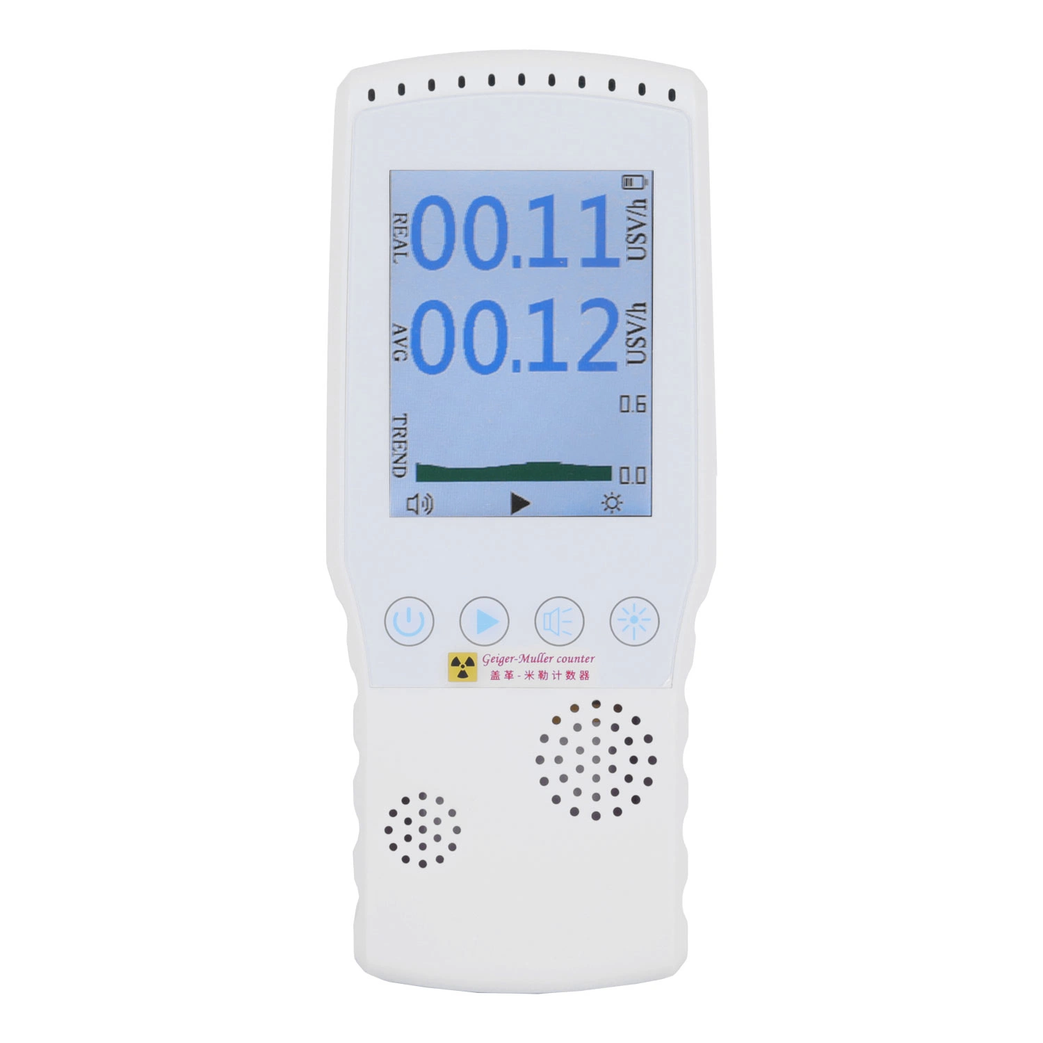 2023 Geiger Counter Alarm Display Nuclear Food Radiation Meter Dosimeter Beta Gamma X-ray Tester Radioactive Detector Radiometer for Radiation Measurement