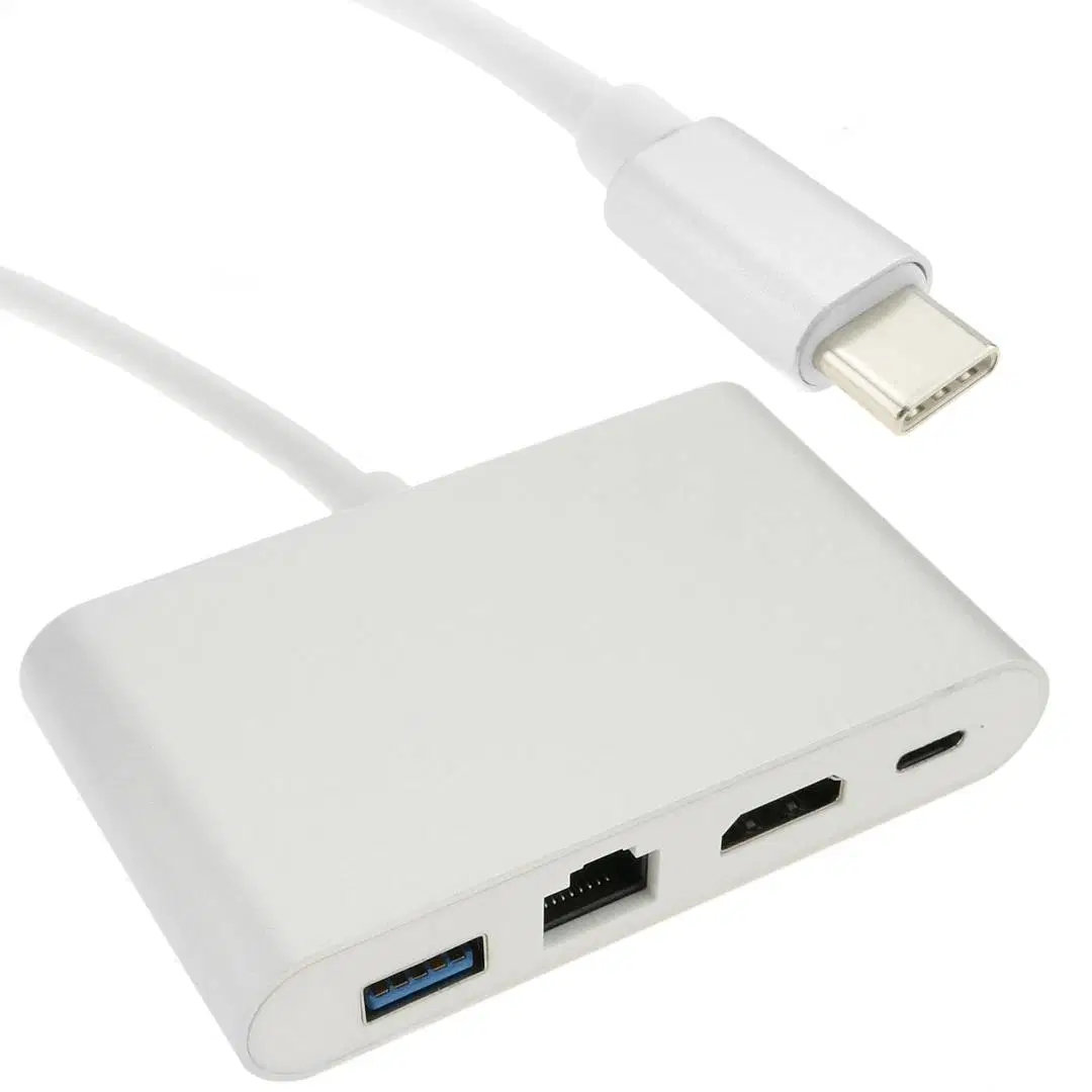 USB 3.1 tipo C a HDMI Convertidor USB Ethernet RJ45-Tipo-C con el cable 0,1M HD 1080 p