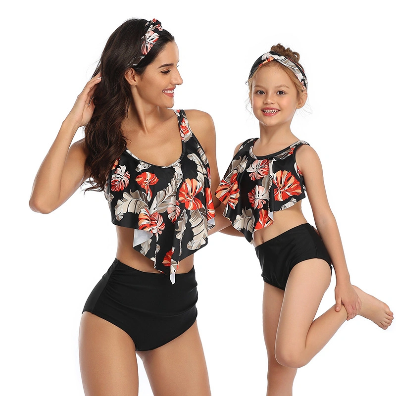 Wholesale/Supplier Customized Two-Piece Swim Wear Parent-Child Beach Split Bathing Suit