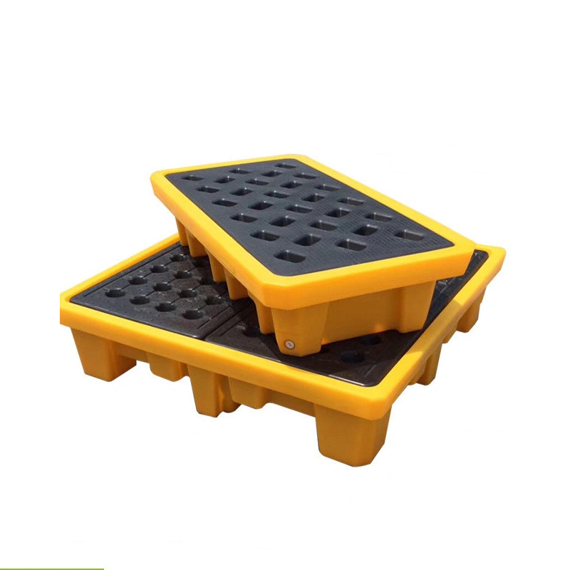 2 Drums HDPE Poly Spill Containment Pallet with Drain