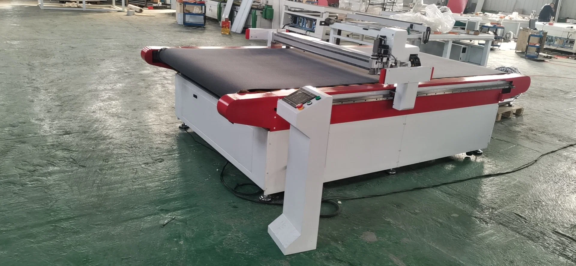 Foam Fabric Leather PVC CNC Vibrating Oscillating Corrugated Knife Cutting Machine Multilayer with Oscillating Knife CNC