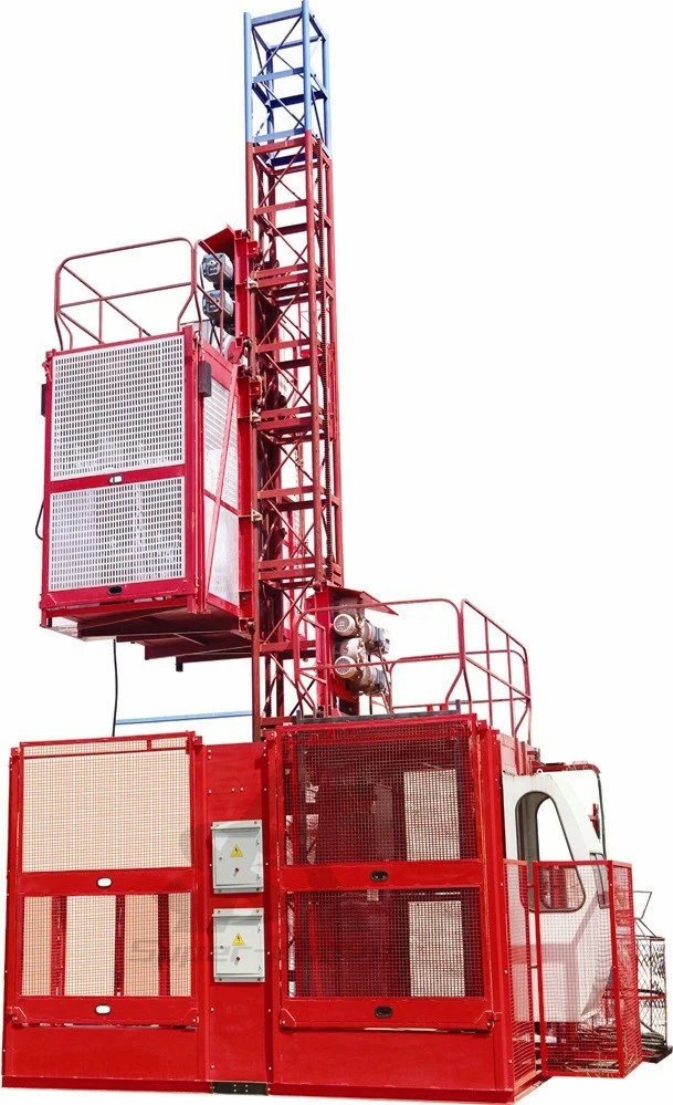 Chinese Famous Brand Construction Hoist with Double Cages