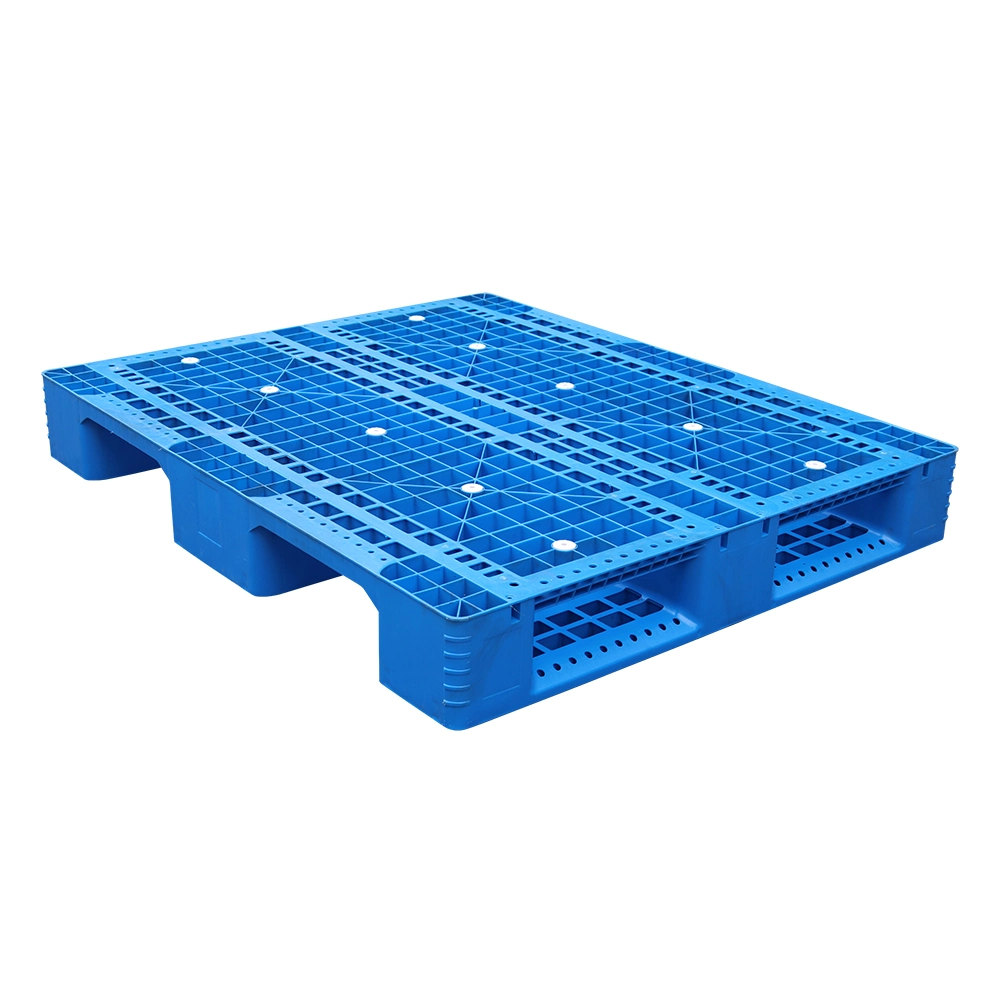 Warehouse Industrial Steel Rack Tray Single Double Face Stacking Grid Solid Cheap HDPE Storage Heavy Duty Euro Plastic Pallet