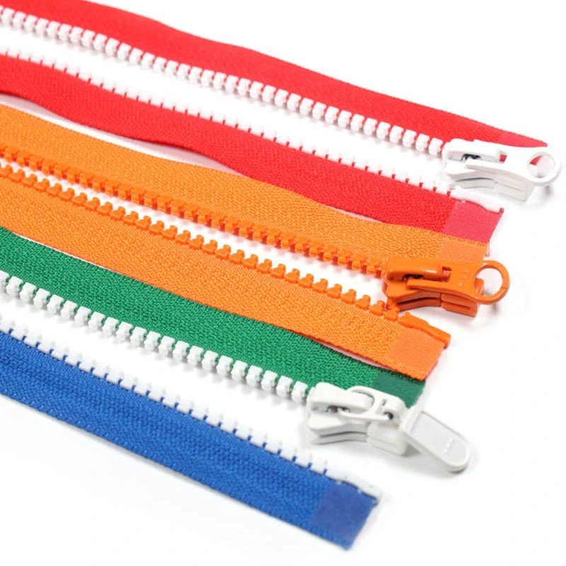 Plastic Packaging Bag Zipper #5 Open-End Thin Teeth Plastic Zipper for Garment Dress Work Clothes