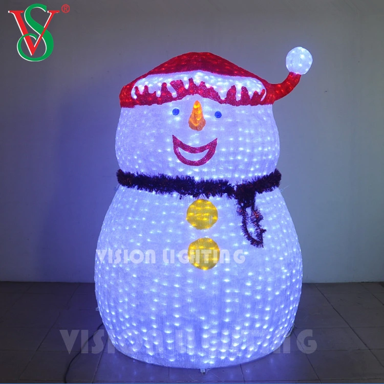Commercial Lighting Show Street Decoration Christmas 3D Snowman Motif Lights