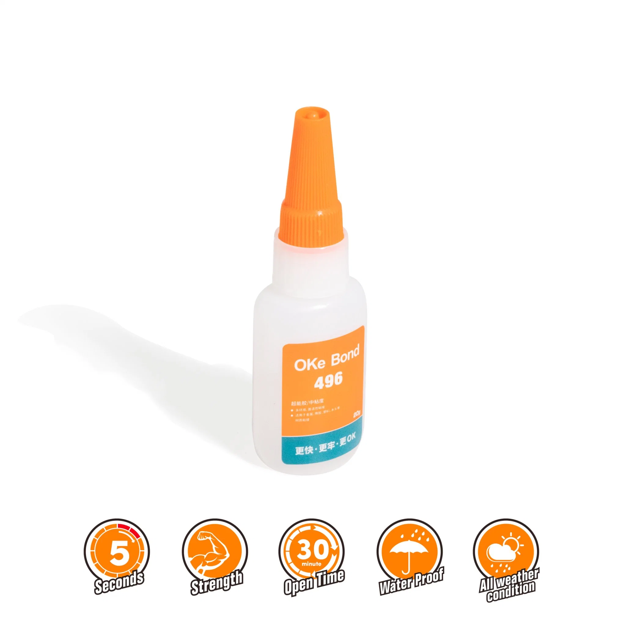 Séchage instantané pour des plastiques durs Super Glue liquides 20g