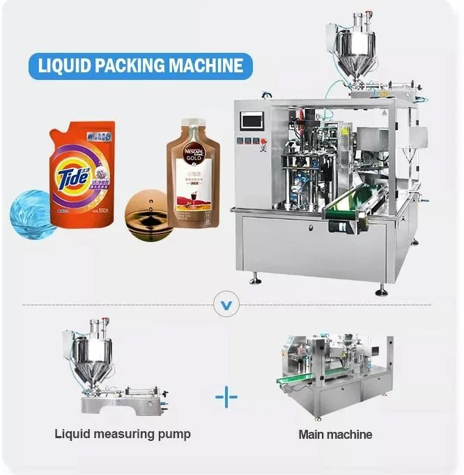 Bec verseur pour boisson au lait de Bena soja Doypack Filling Sealing Packing machine