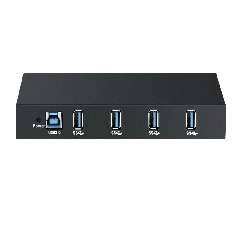 4 Port Industrial USB3.0 Hub with 15kv ESD Protection Rail Mounting