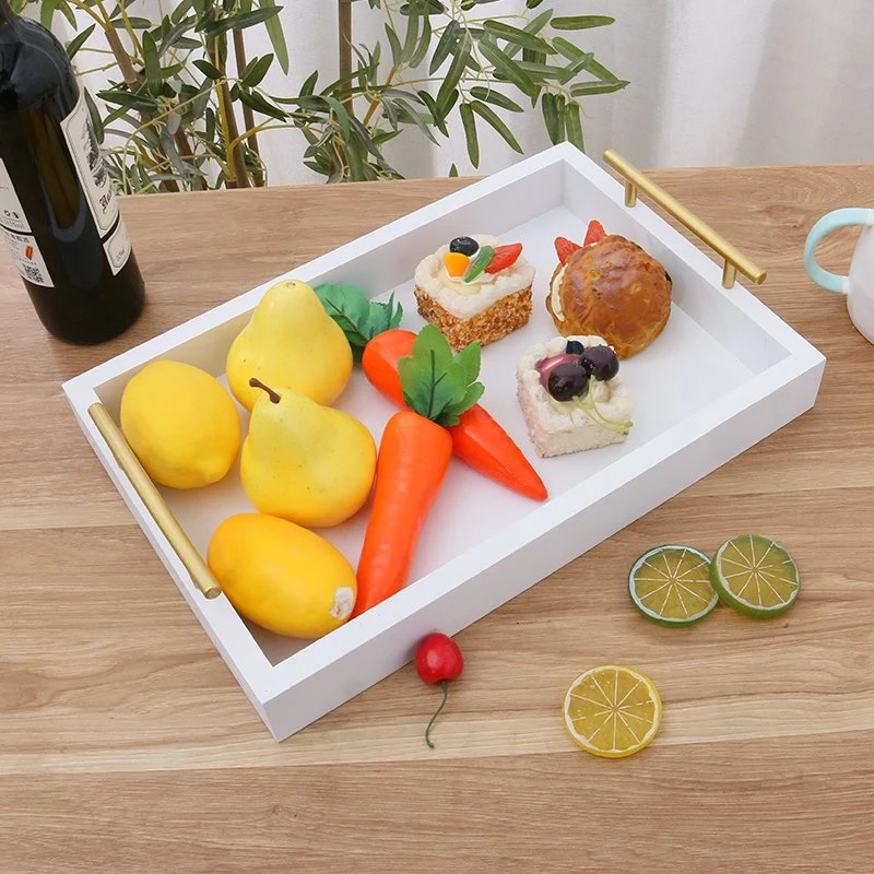 White Square Tray with 2 Handles