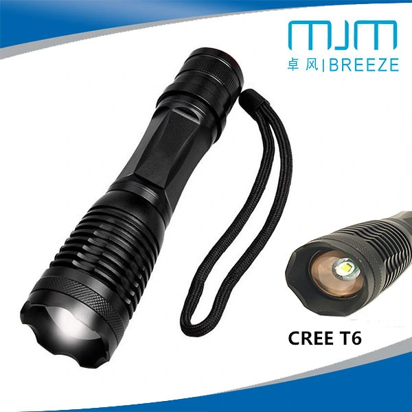 5 Shift Dimmer Telescopic Focusing Aluminum Alloy Flashlight LED Mini Torch