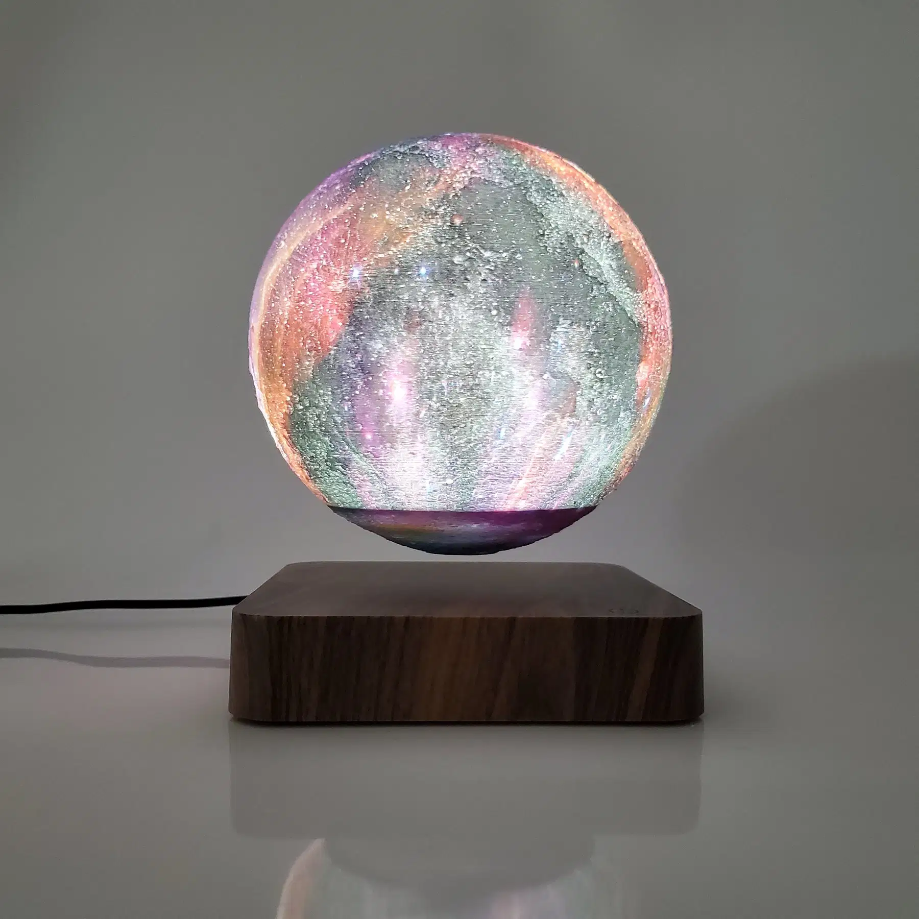 360 Magnetische Schwebung rotieren 3D Galaxis Mondlampe drucken Light for Promotion Geschenkartikel