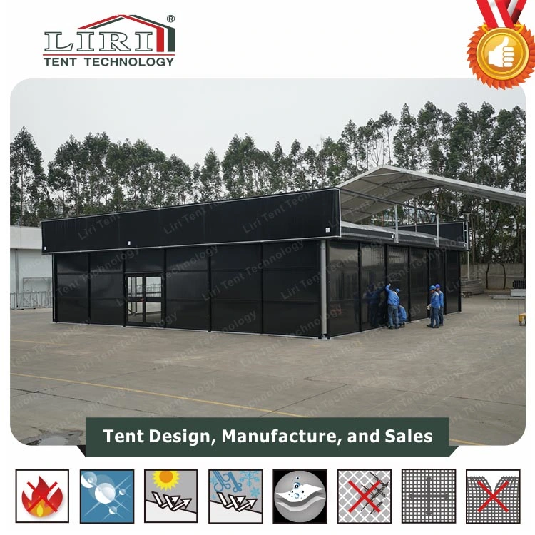 Inflatable Cube Structure Tent with Black PVC Fabric for Events