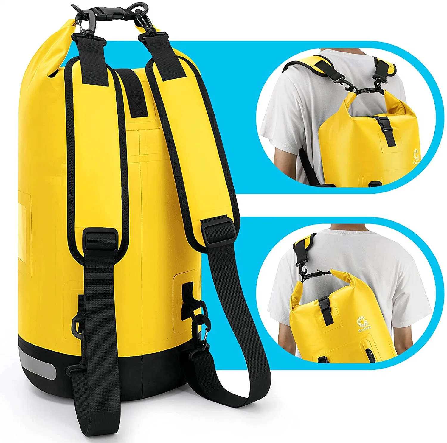 Bolsa de deporte impermeable 20L/30L Roll Top resistente al agua Duffel