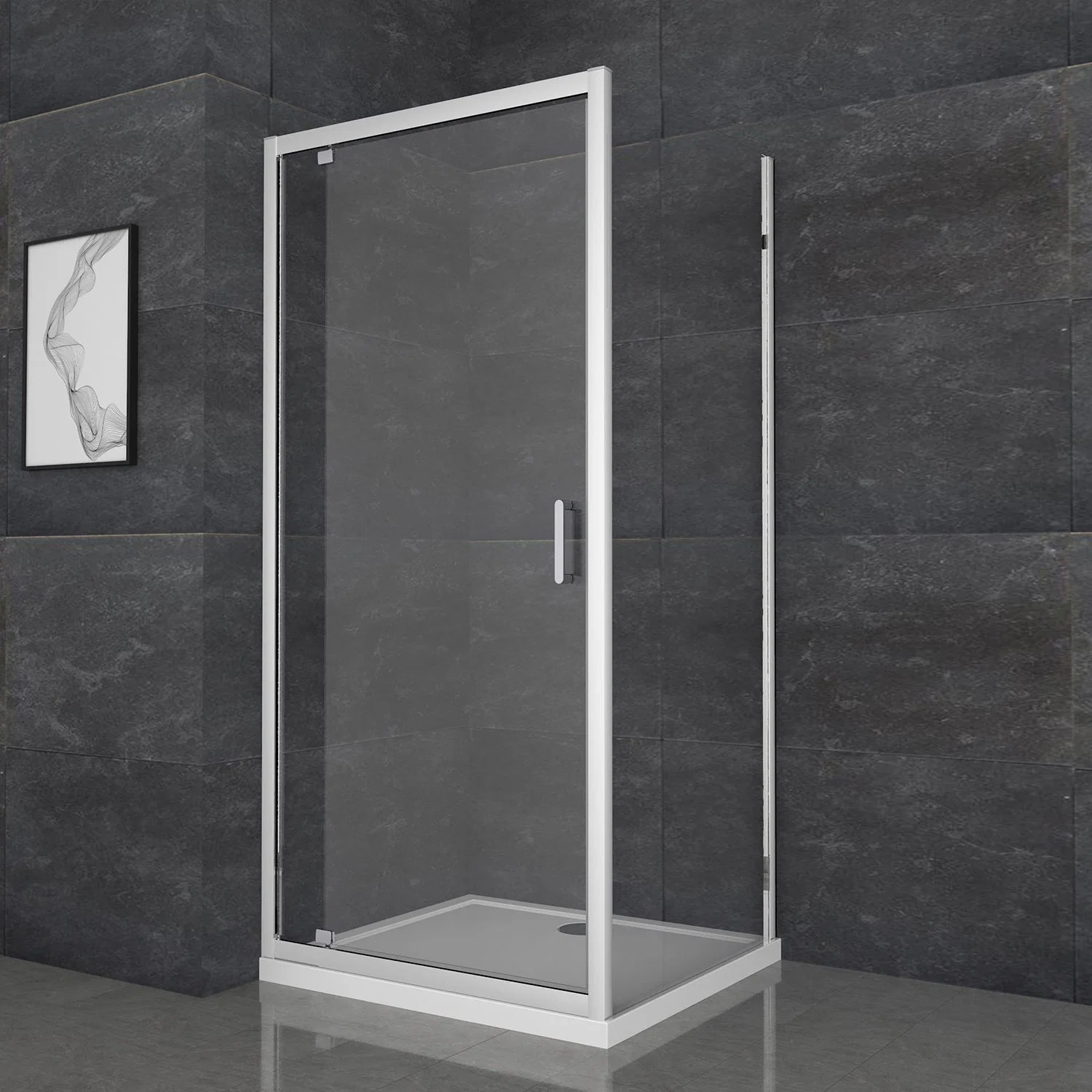 Tempered Glass 6mm Shower Door Fashion Simple Bathroom Room Str607-613