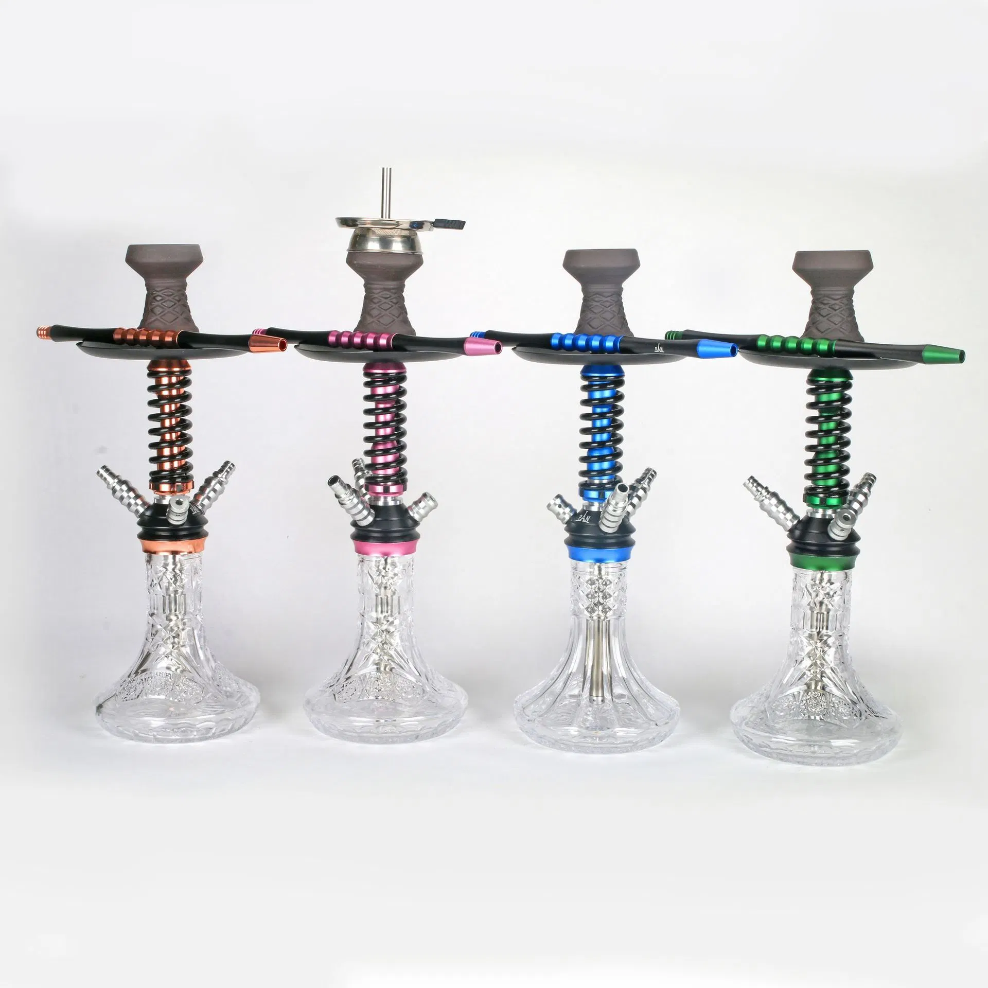 Hookah 3 Hose Shisha Spring Sheesha Complete Set with Hookah Bowl Charcoal Holder