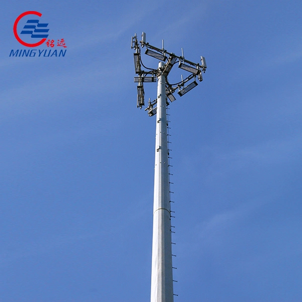 Certificated Galvanized Q345 Communication Pole Tower Design