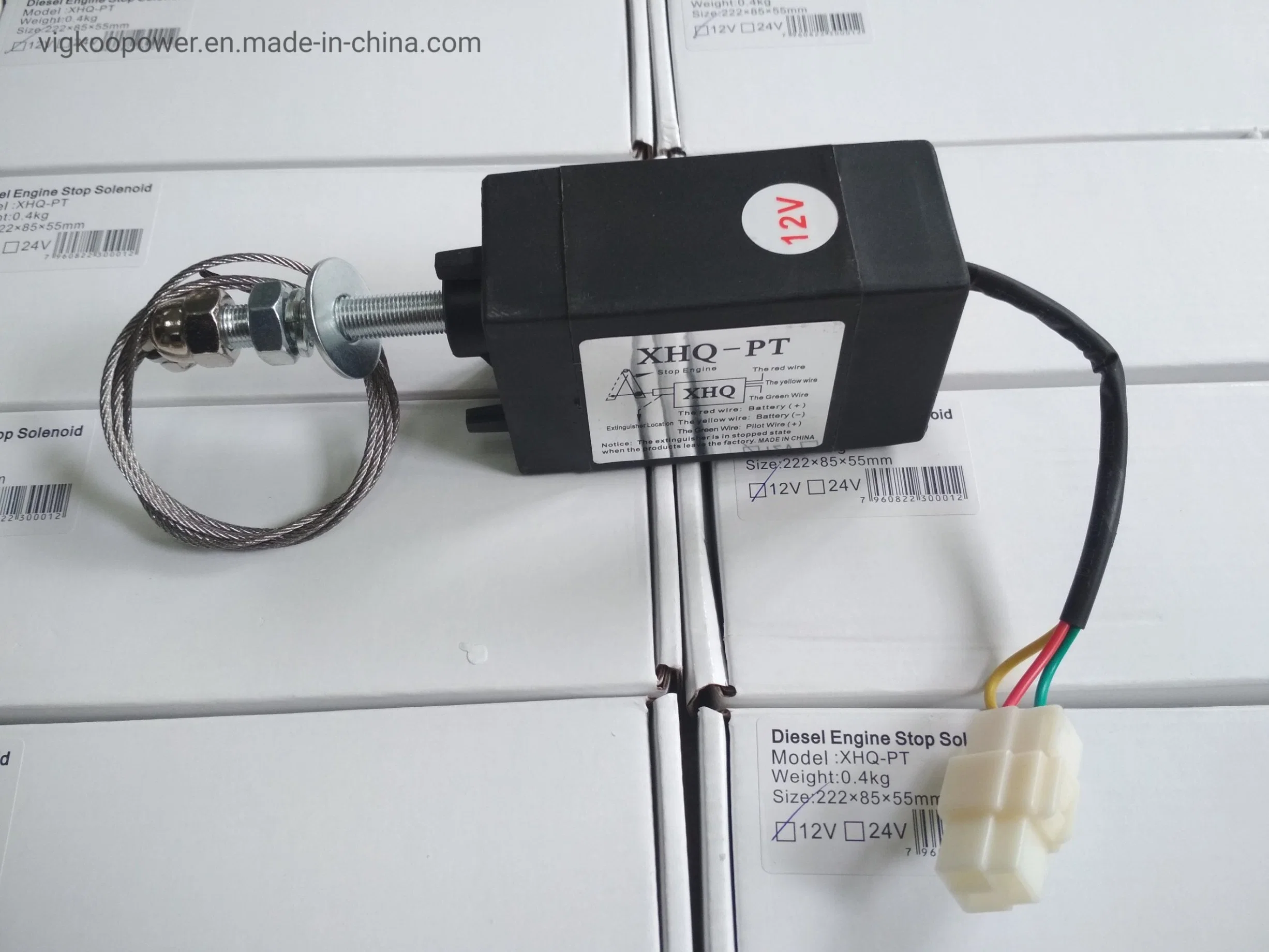 12V/24V solenoide de parada para motor diesel Cummins Perkins Yuchai