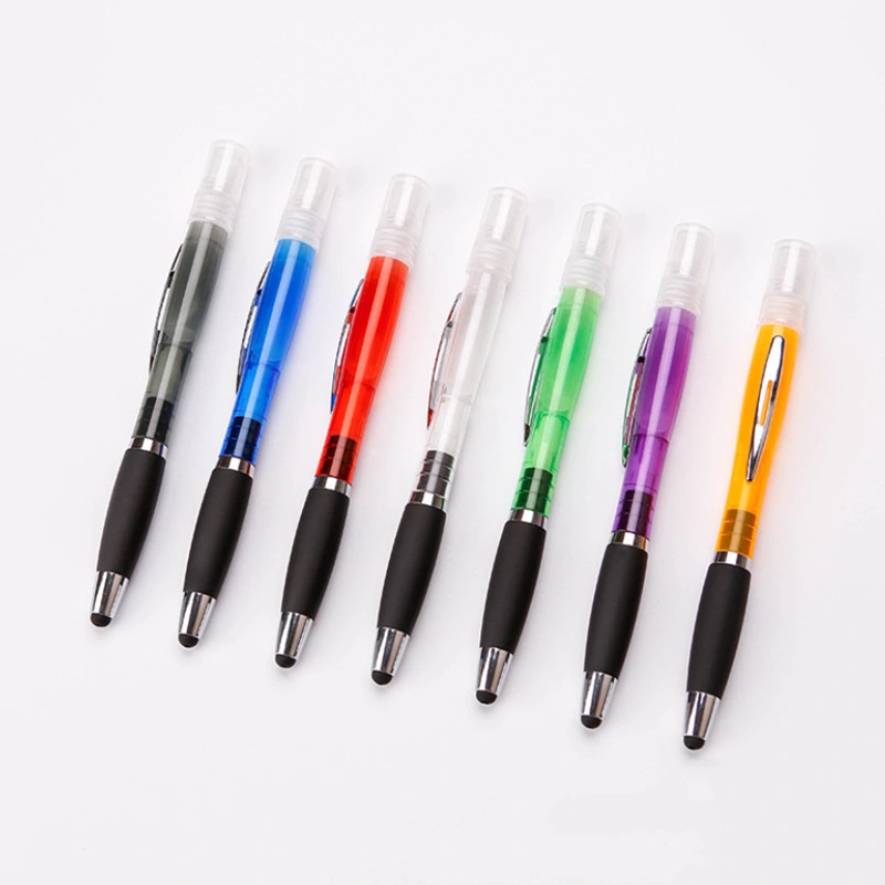 Hand Sanitizer Spray Ball Pen Plastic Stylus Ballpoint Pen