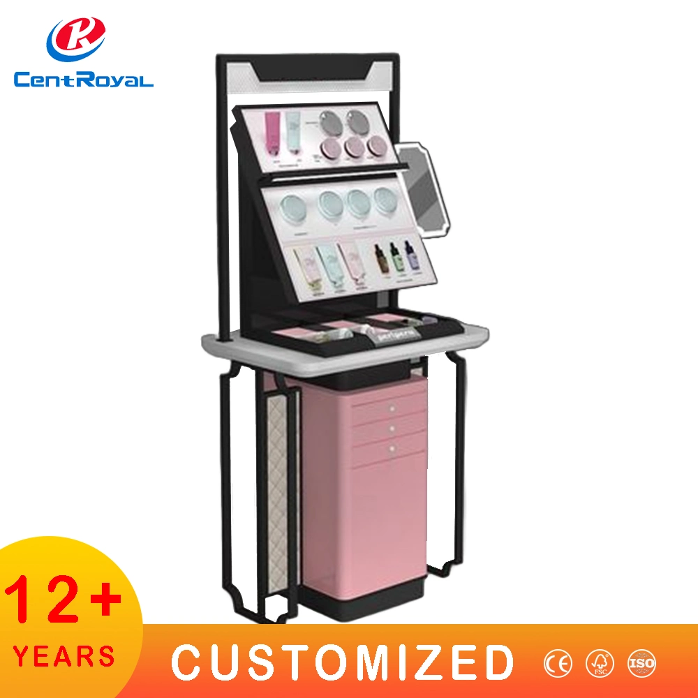Retail Makeup Display Stands Professional Nail Polish Display Racks Retail Display Cabinet Nail Polish Beauty Salon Luxury Cosmetic Skincare Shop Display Stand