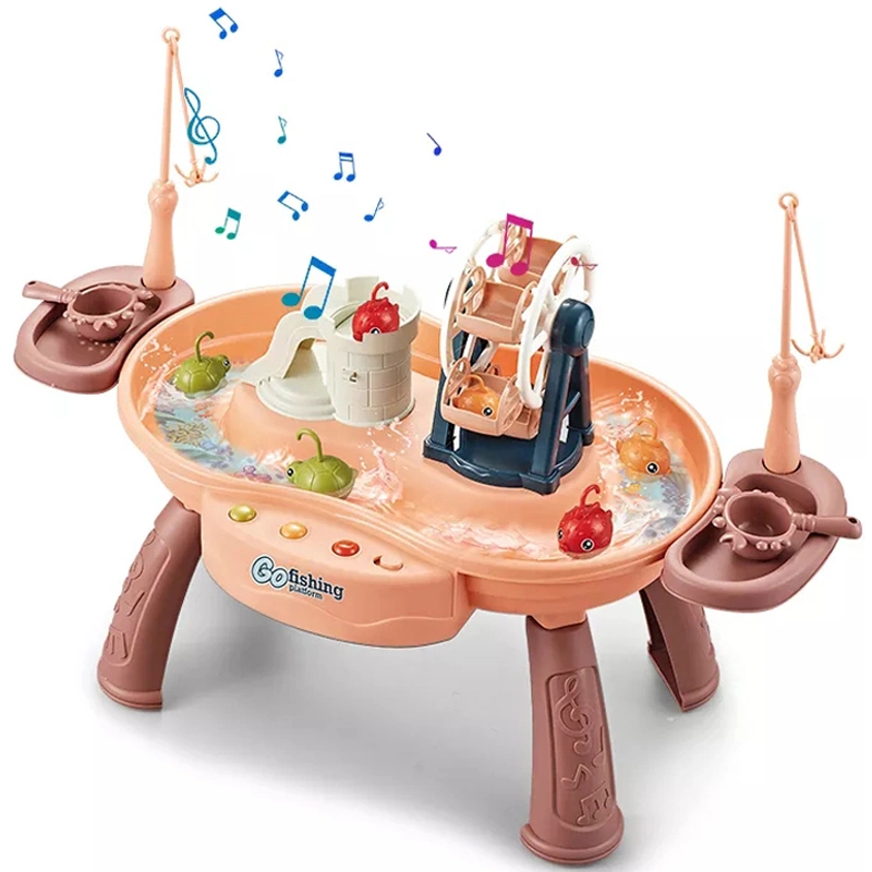 Tombo Wholesale/Supplier Children Educational Fishing Toddlers Platform Water Play Game Toys Battery Operated Go Plastic Ferris Wheel Play Set Fishing Game