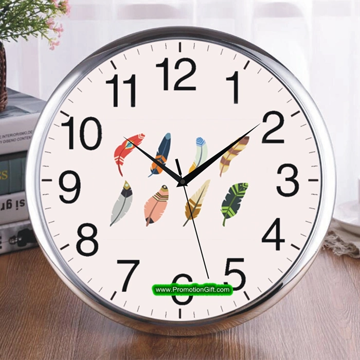 16 pouces de 40 cm Quartz Horloge murale en plastique imprimé personnalisé