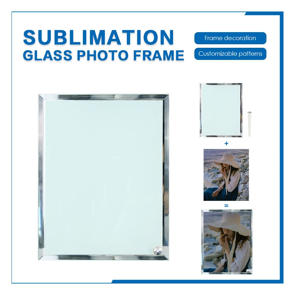 Sublimation Glass Photo Frame Bl-01 180*230mm Custom 3D Sublimation Glass Cube Photo Frame