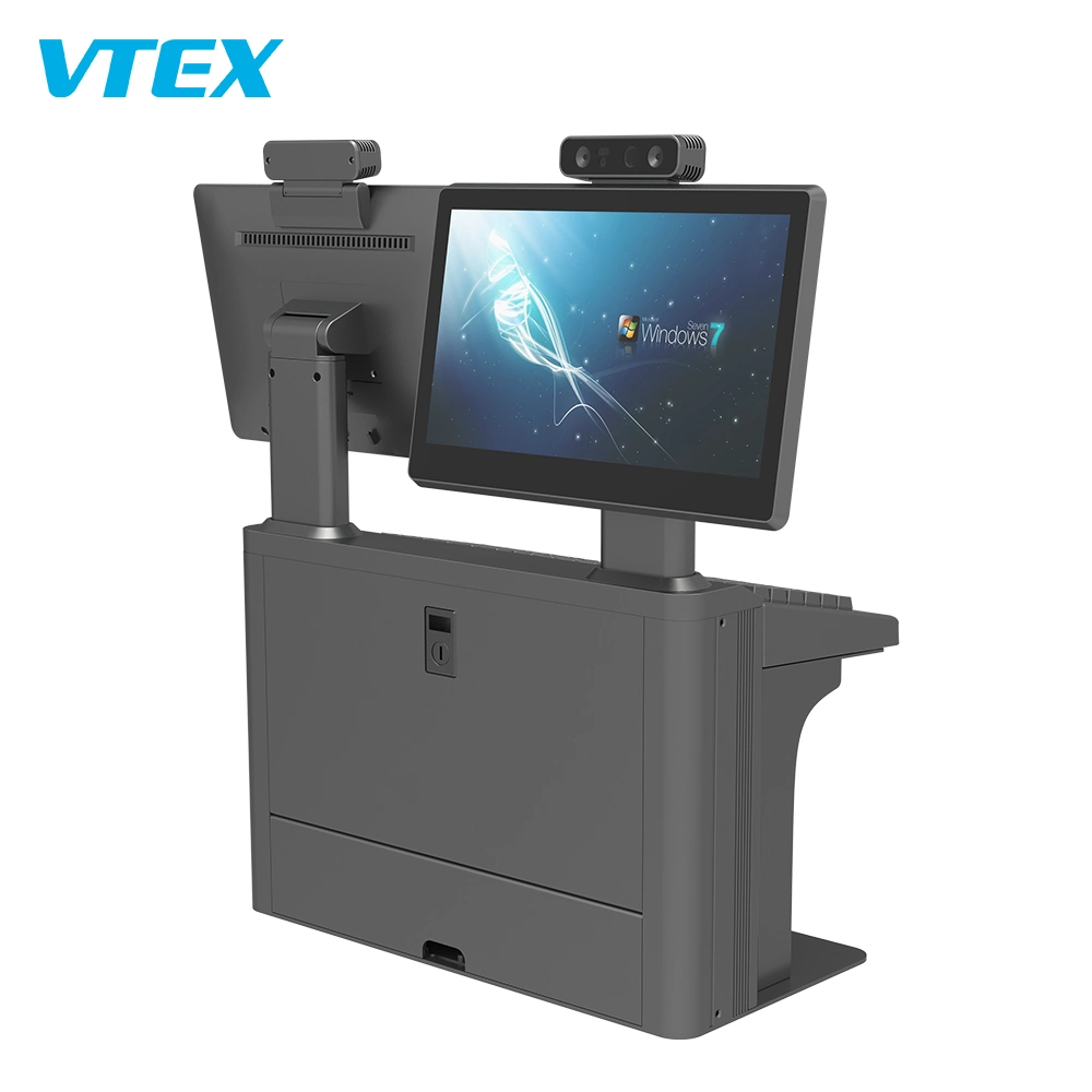 Супермаркет Counter Equipment Business Dual Screen Cash Register Machine