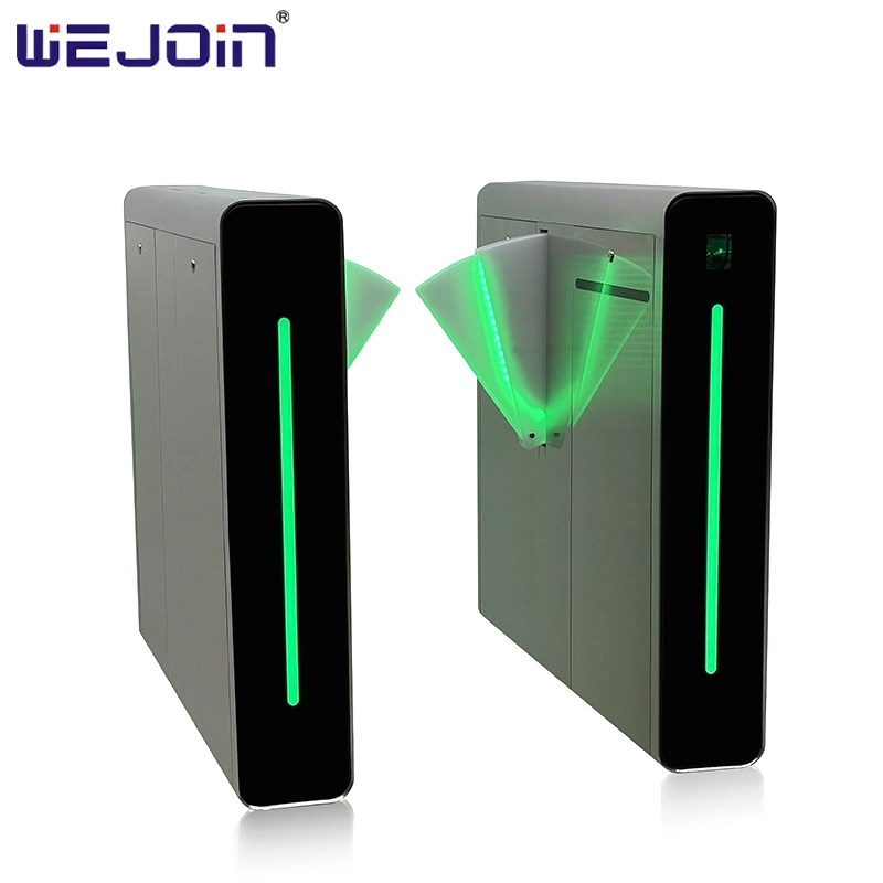 Pedestrian Access Control Turnstile PU Rubber Extending Flap Speed Gate