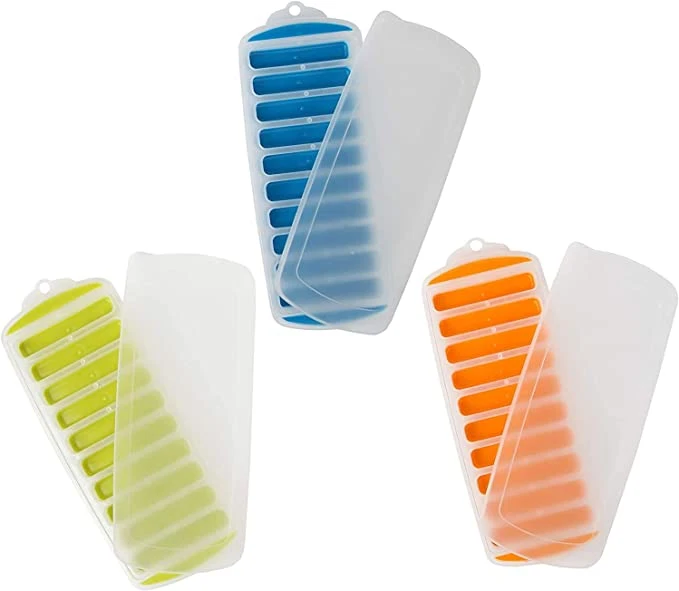 Bandejas de cubos de silicona estrecha con Easy Push y. Material de extracción ideal para botellas de agua y deportes BPA Gratis