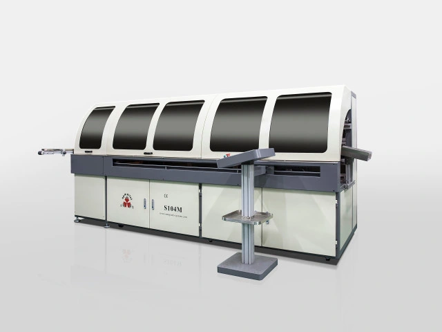 S104m 3 Colors Automatic Bottle Screen Printing One Station Shuttle Screen Printing Machine for Bottles and Cups Print